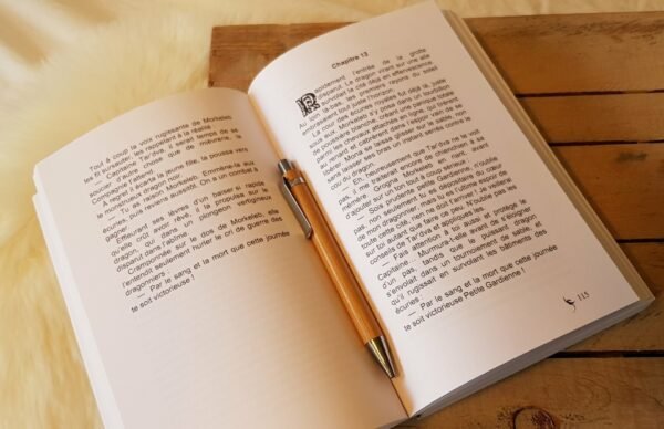 photo d'un livre ouvert mis en pages par l'éditrice freelance