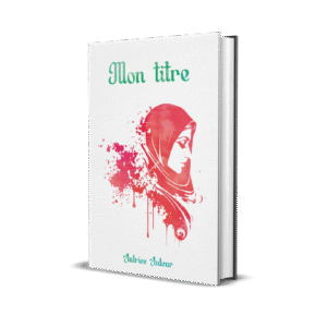 La couverture présente un fond blanc texturé. Au centre un visage de femme voilée dans des tons rouges. En haut un titre en vert dans une police travaillée. En bas le nom de l'auteurice en vert dans la même police.