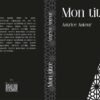 la couverture est noir et blanche avec une partie en motifs géométriques. Le titre et le nom de l'auteurice sont en blanc sur fond noir dans une police avec serif. le dos est avec les motifs géométriques en noir et gris foncé le dos présente une partie avec les motifs en noir et blanc et le résumé en blanc sur fond noir