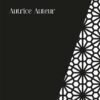 la couverture est noir et blanche avec une partie en motifs géométriques. Le titre et le nom de l'auteurice sont en blanc sur fond noir dans une police avec serif.