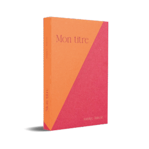 la couverture présentée en mock up sous la forme d'un livre debout. Le dos et la 1ère de couverture sont visibles.